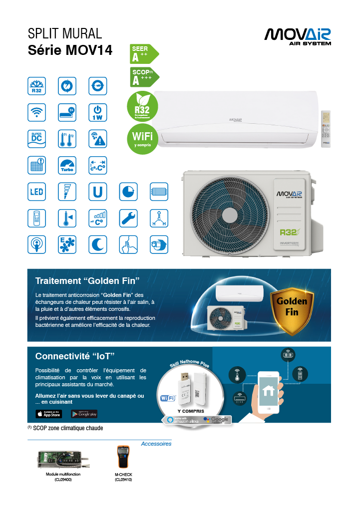 MONO SPLIT MIDEA MOVAIR 14 WIFI INCLUS